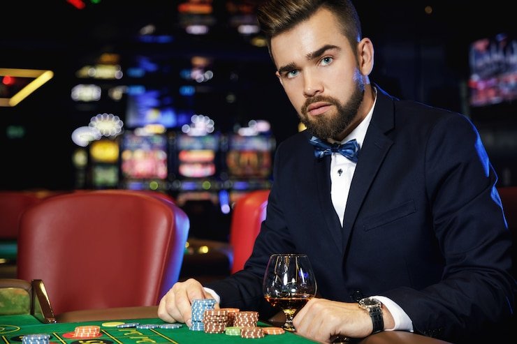 Antarmuka aplikasi jawawin menampilkan meja live dealer blackjack dengan dealer profesional